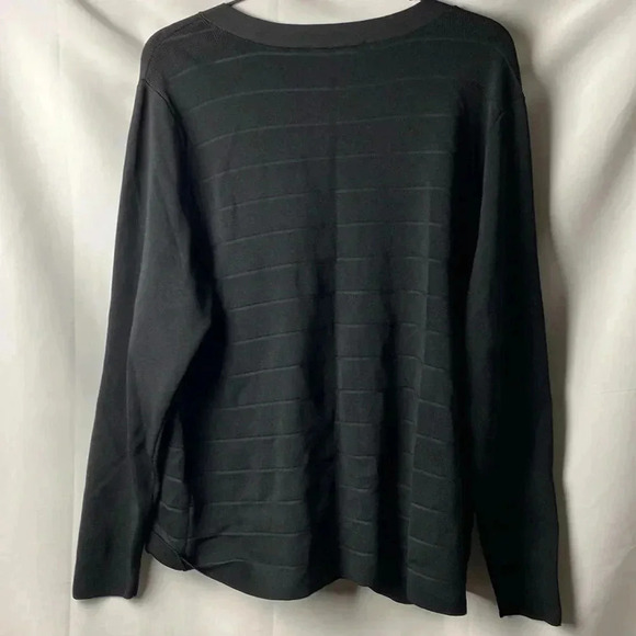 LANE BRYANT WO SIZE 1X BLACK ZIP FRONT SWEATER GOOD CLEAN CONDITION ZIP FRONT - Picture 9 of 10